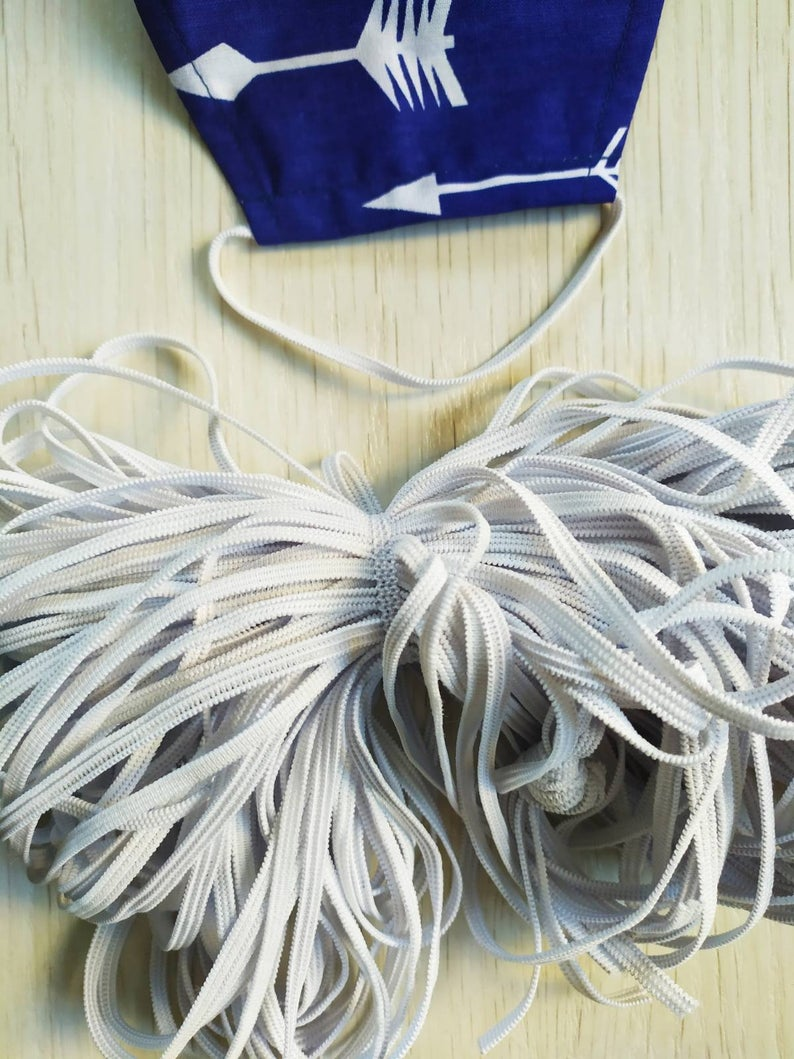 Elastic for mask 1/8 inch 70 yards /Soft Face Mask Elastic for mask 1/8 inch 70 yards /Soft Face Mask