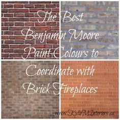 The Best Paint Colours For Walls To Coordinate With A Brick The Best Benjamin Moore Paint Colours To Coordinate With Brick Fireplaces For Walls Red Orange Gray And Yellow
