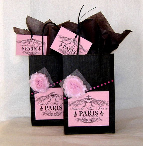 12 French Paris Party Favor Bags Gift Tags And By Peppercorns2 12 French Paris Party Favor Bags Gift Tags And By Peppercorns2