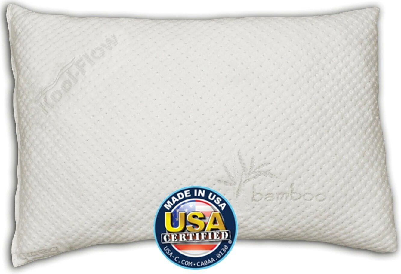 Foam pillows, Side sleeper pillow BAMBOO SHREDDED MEMORY FOAM PILLOW