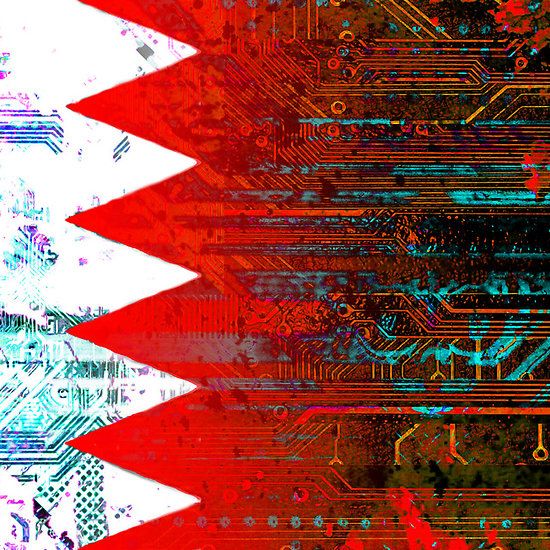 circuit board bahrain (flag) by sebmcnulty | Bahrain flag, Flag art, Art