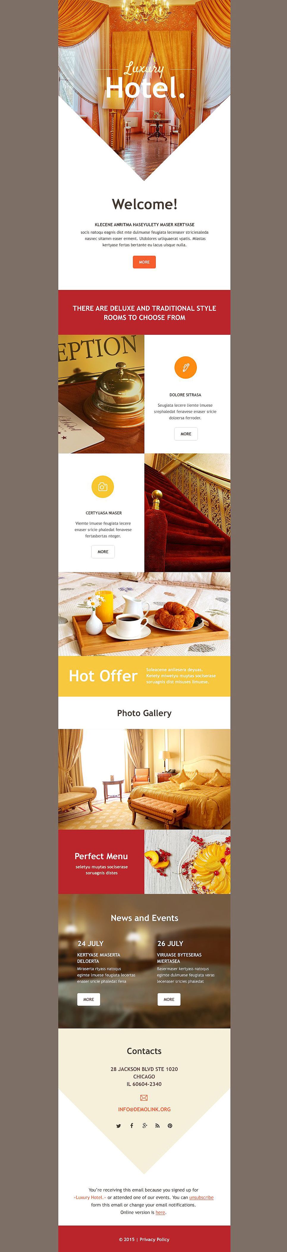 hotels responsive newsletter template pinterest newsletter