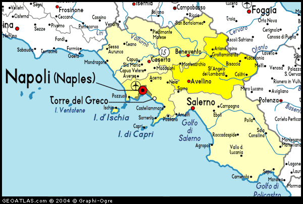 Antiques Large A1 Naples Italy Neapolitan Italiana Mappa Reproduction Antique Map NEW Maps, Atlases & Globes