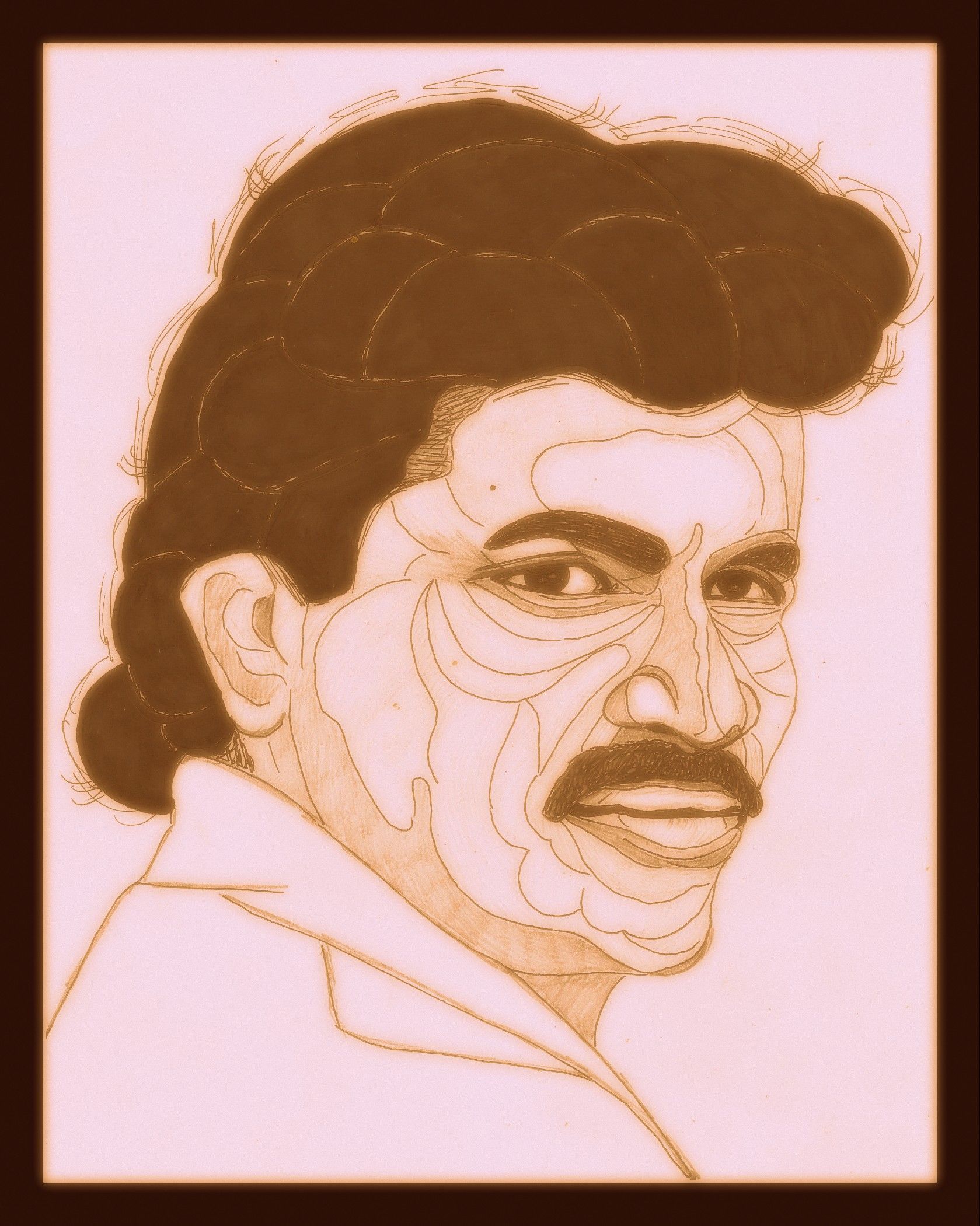 Marathi Actor Laxmikant Berde Person Sketch Portrait Male Sketch
