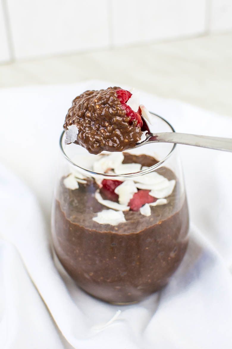 Cremiger Schoko-Chia-Pudding (nur 4 Zutaten) #chiaseedpudding