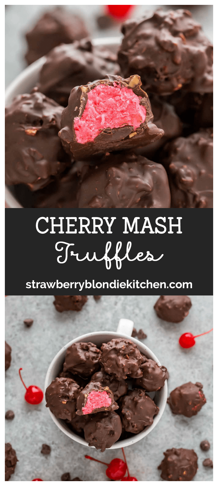 Cherry Mash Truffles | These Cherry Mash Truffles are a delicious copycat of Cherry Mash candies featuring a soft cherry center, covered in chocolate peanut coating. #ChristmasSweetsWeek #sponsored #christmascandy #Christmasbaking #Christmasdessert #Cherrymash #cherrybing #cherry New Year's Desserts, Holiday Baking, Christmas Desserts, Christmas Baking, Christmas Food, Delicious Desserts, Dessert Recipes, Christmas Crack, Free Christmas