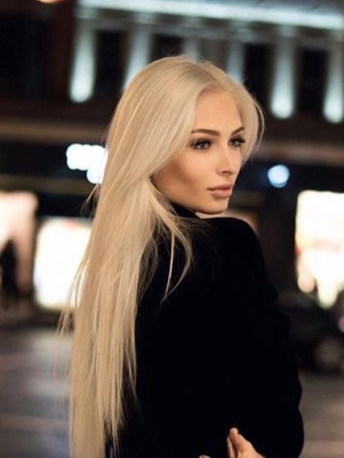 Blonde Long Straight Full Lace Human Hair Wig In 2020 Blonde