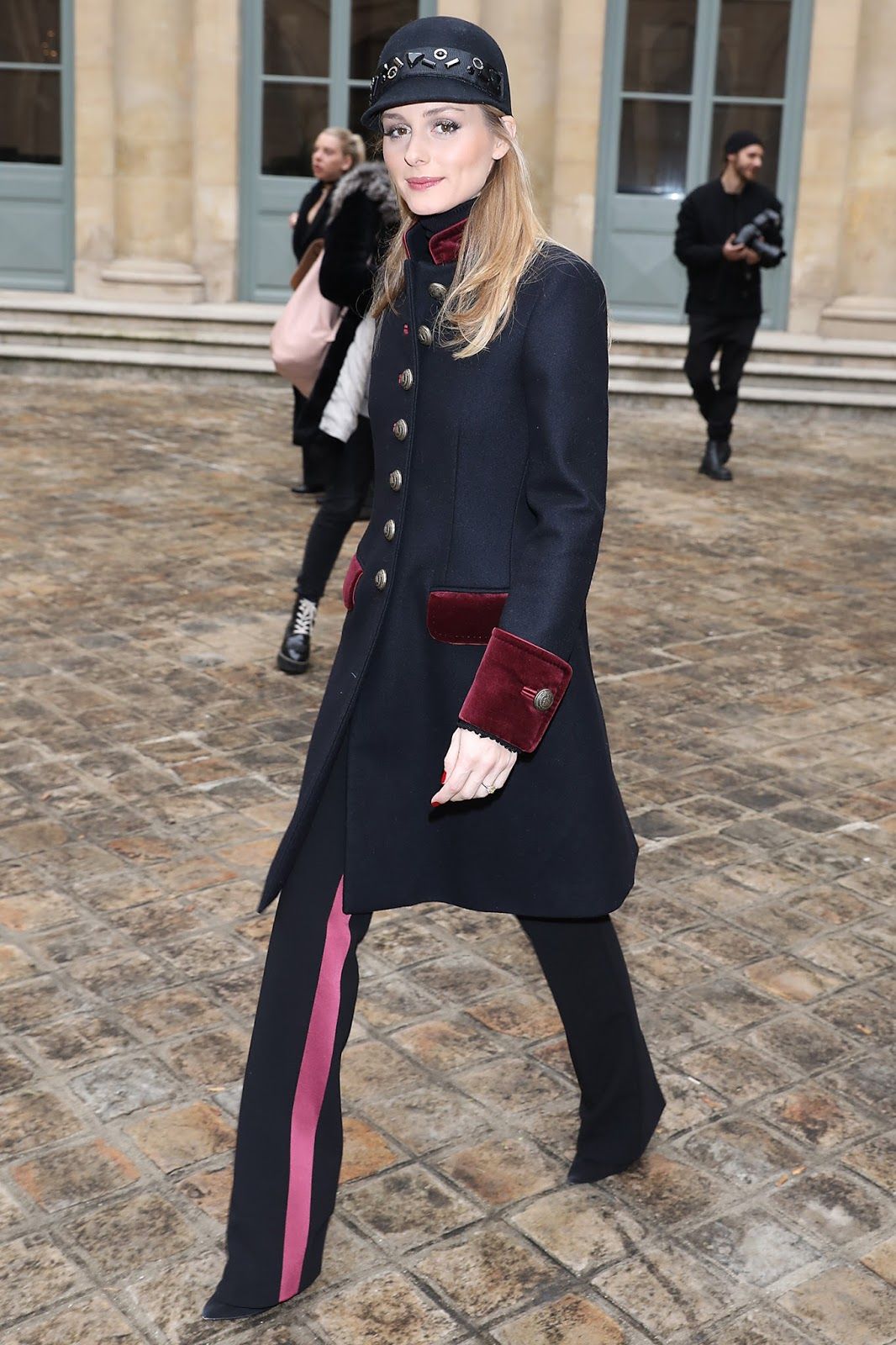 Long Navy wool coat, Vintage wool Military Style Double Breasted long Winter Trench Coat, womens coat with stand up collar 1596# Long Navy wool coat, Vintage wool Military Style Double Breasted long Winter Trench Coat, womens coat with stand up collar 1596#