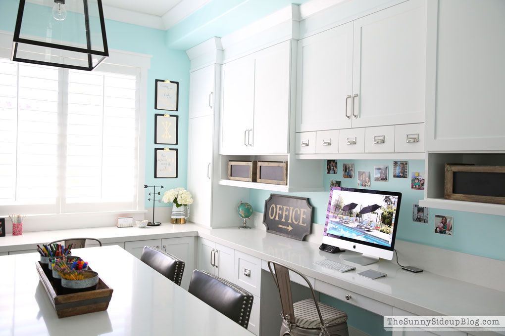Decorated Office Craft Room Kids Homework Perfect Place And Decorated Office Craft Room The Sunny Side Up Blog