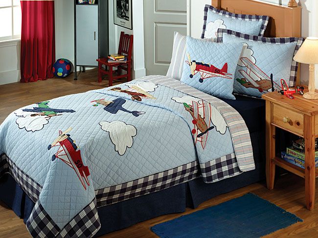 br update your bedroom decor with this cozy quilt set set vintage airplane sheets twin