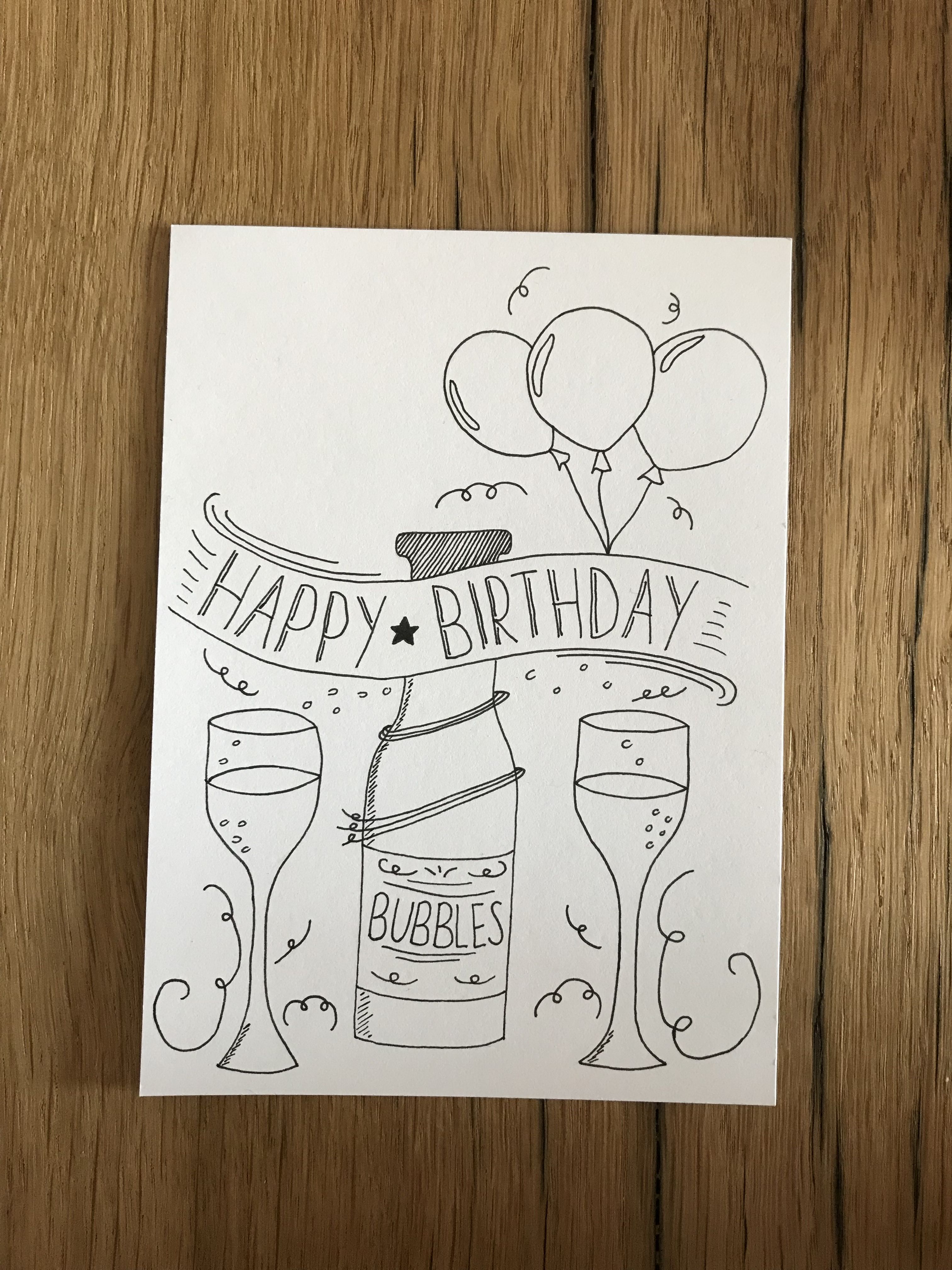 Made by Mariska  Birthday card drawing, Creative birthday cards, Handmade birthday cards