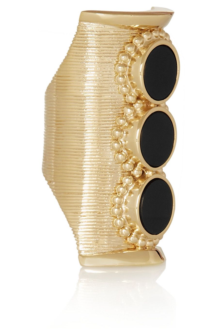 Black Gold Tone Onyx Ring Chloe