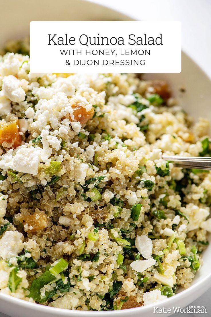 Kale Quinoa Salad with Honey, Lemon and Dijon Dres Kale Quinoa Salad with Honey, Lemon and Dijon Dres