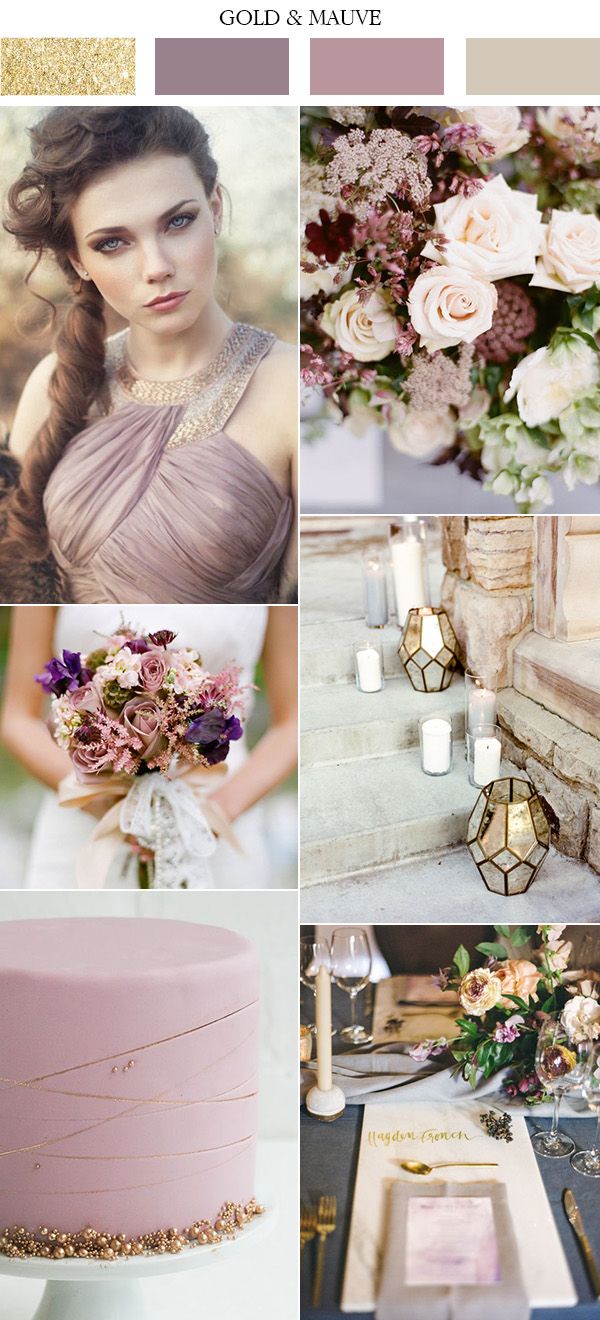 Top 10 Gold Wedding Color Ideas For 2017 Trends Gray Elegant Gold And Mauve Lilac Gray Wedding Colors