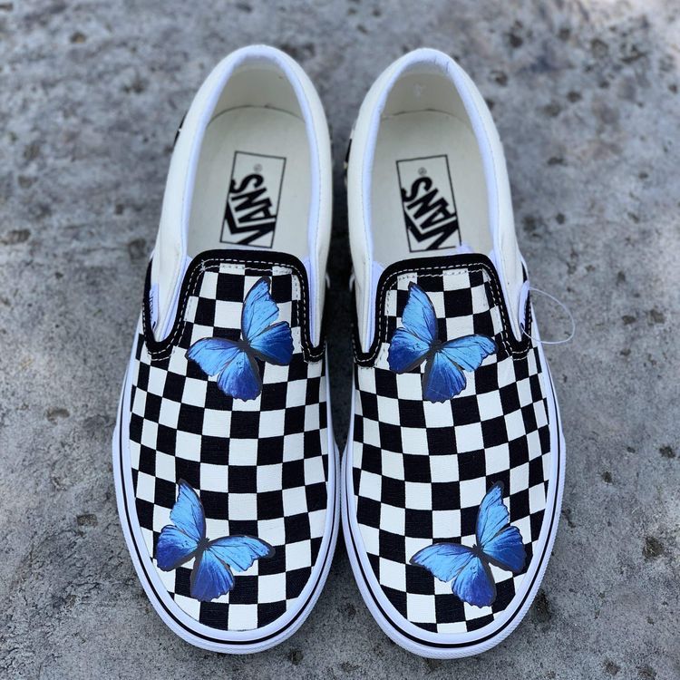 custom vans with butterflies