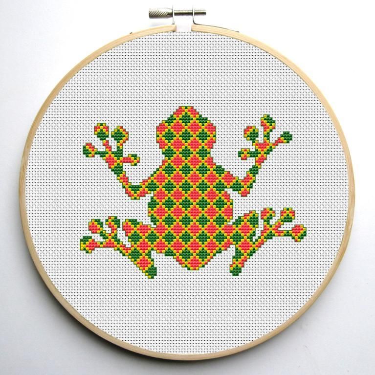 Frog Cross Stitch Pattern by HelenaKovalchuk - Craftsy | Cross stitch