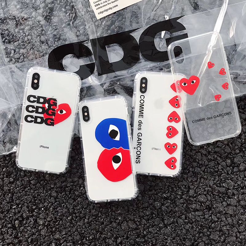 coque iphone xr comme des garcons transparente