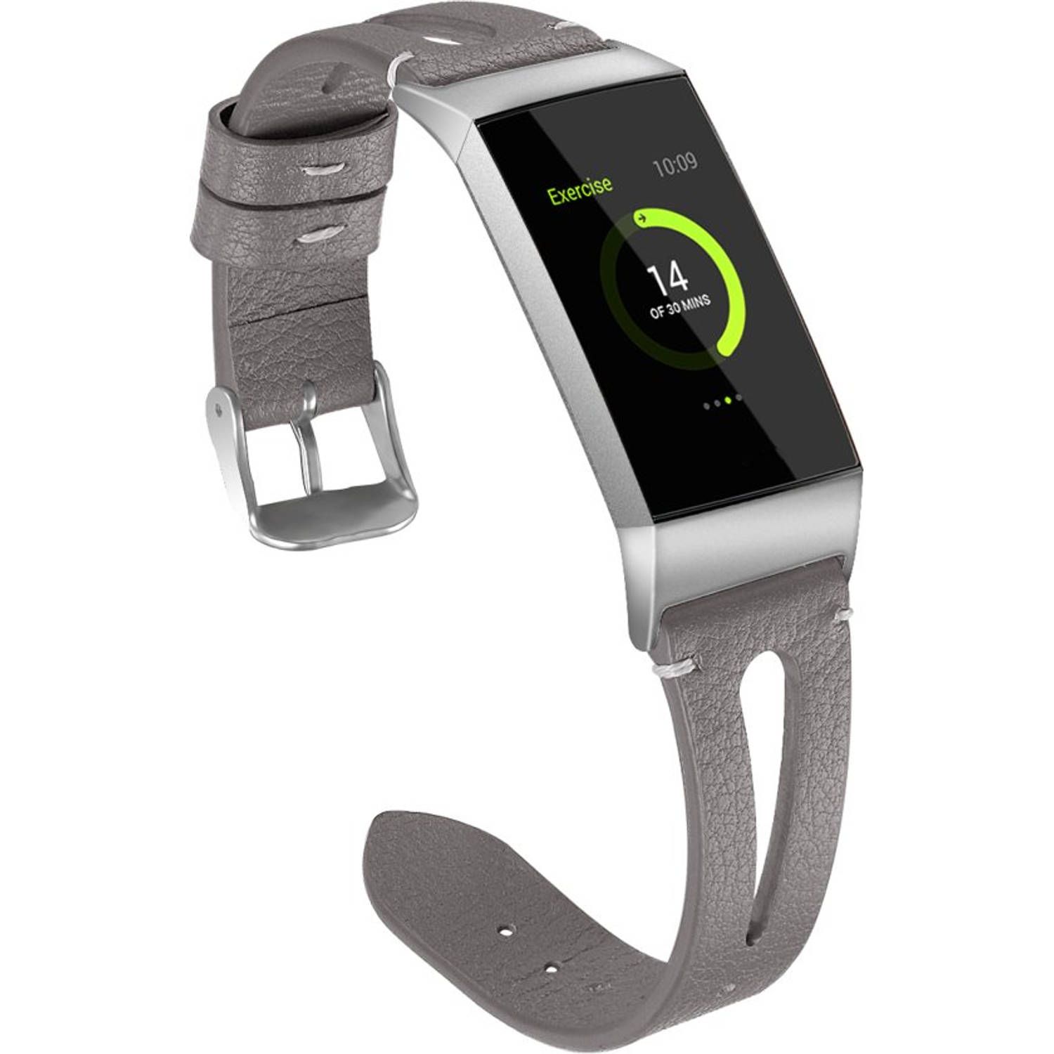 Bandje leer double grijs geschikt voor Fitbit Charge 3 / Charge 4 - SmartphoneClip Leather Band, Leather Straps, Leather Bracelet, Fitbit Bands, Fitbit Charge, Gorgeous Leather, Black White Red, Watch Bands, Leather
