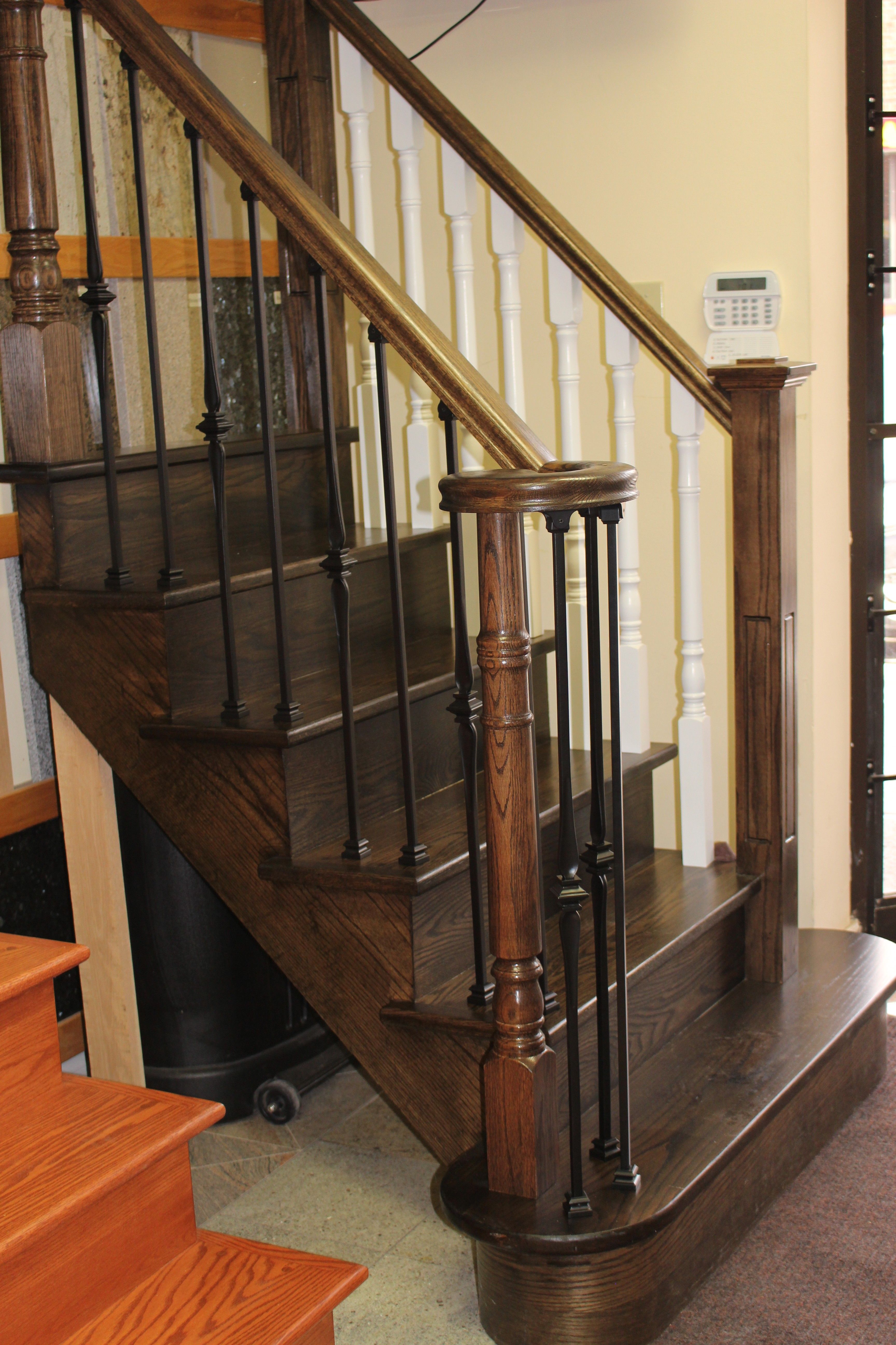 Ideal Stairs - Stair Display With Wrought Iron And Wooden Ideal Stairs - Stair Display With Wrought Iron And Wooden