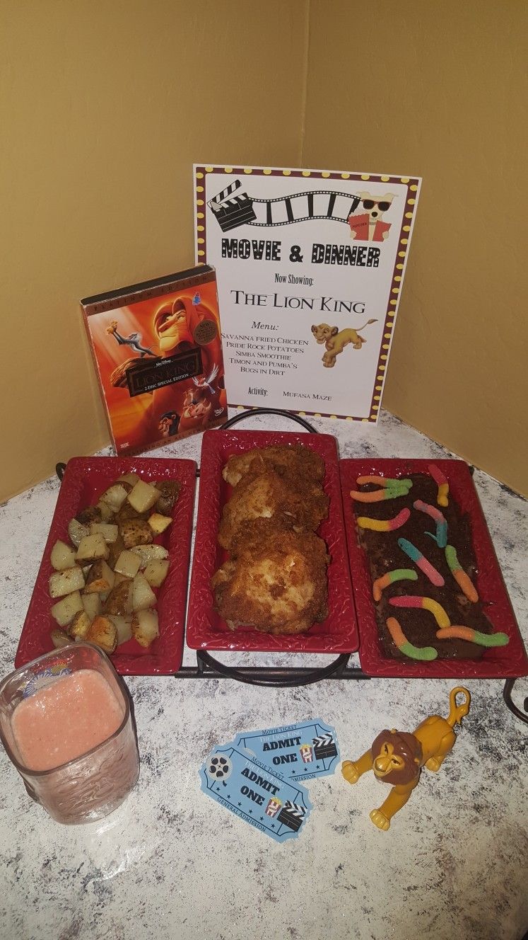 Lion King Movie Night Disney Movie Night Dinner Movie Night Dinner Disney Movie Night