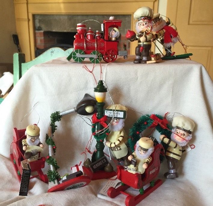 Lot 14 Vintage Kurt S. Adler Hershey's Chocolate Wood Christmas Lot 14 Vintage Kurt S. Adler Hershey's Chocolate Wood Christmas Ornaments W/Tags - Lot 14 Vintage Kurt S. Adler Hershey's Chocolate Wood Christmas