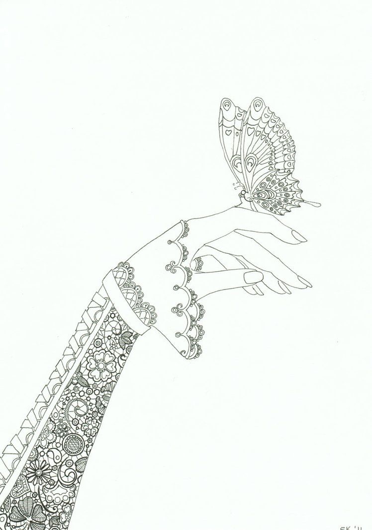 Download Butterfly and lace by Traumfaengerin-Wish | Pattern coloring pages, Paper embroidery, Coloring ...