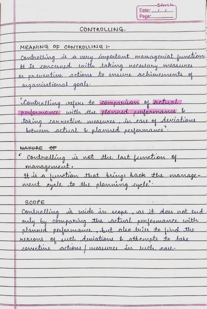 Business Studies Class 12 Handwritten Notes PDF by Prachi Shankar