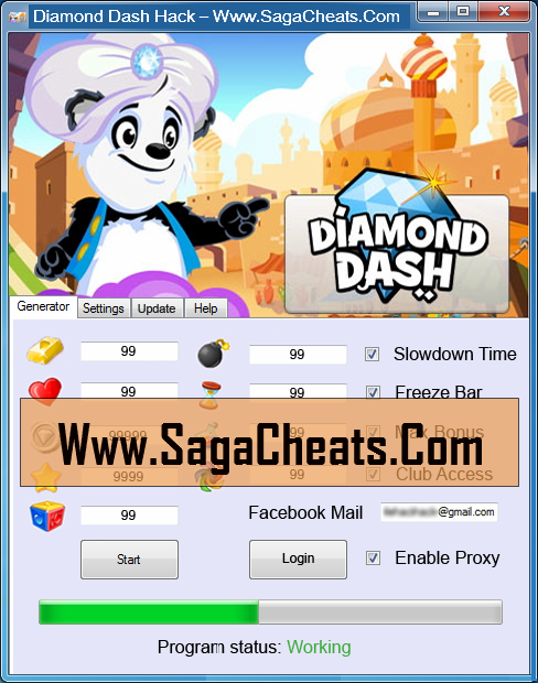 diamond dash hack tool