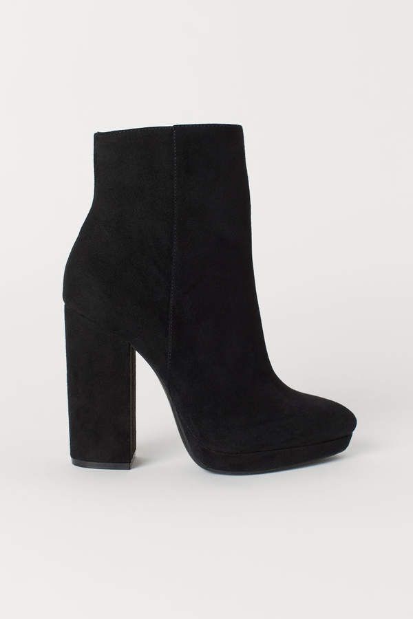 Plateau Stiefeletten Schwarze Stiefeletten Schwarze Absatzstiefel Outfits Mit Stiefeln