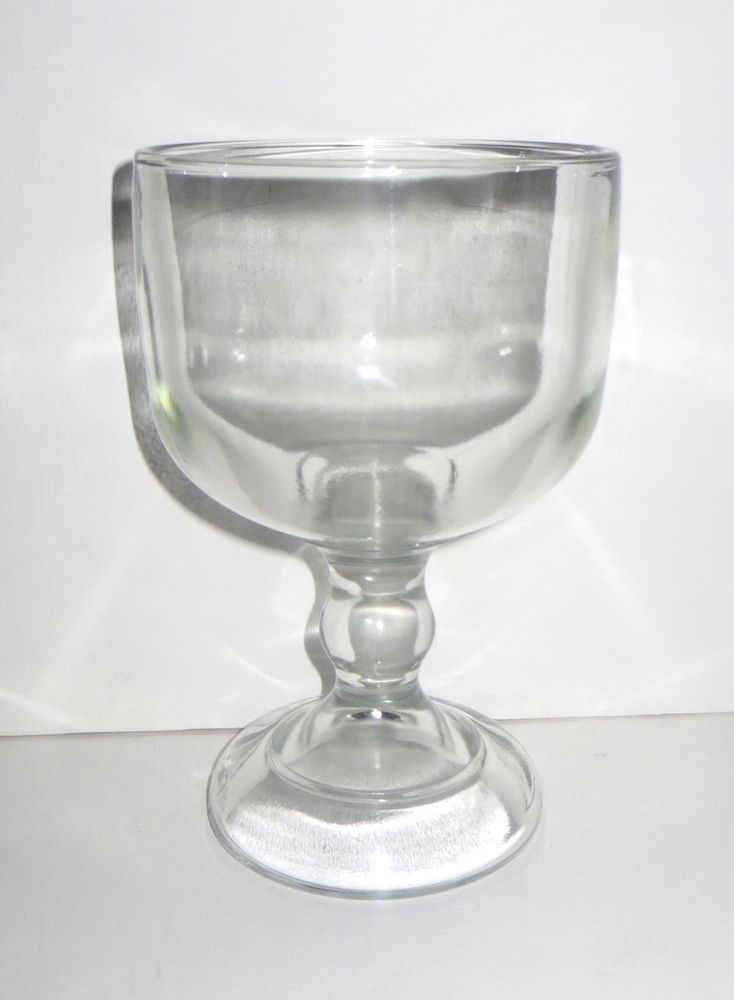 Vintage Large Pedestal Bowl Heavy Clear Gl The Vintage Large Pedestal Bowl Heavy Clear Gl The Stands 8 Inches Tall And Has A Top Diameter Of 5 1