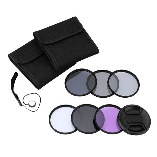 ND2 ND4 ND8 Andoer 67mm UV+CPL+FLD+ND Photography Filter Kit Set Canon Nikon