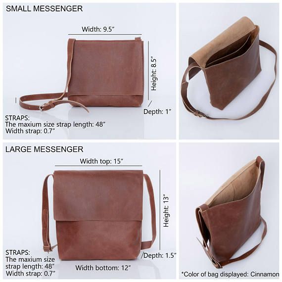 Brown Leather Crossbody Bag Small Messenger Collage Book Brown Leather Crossbody Bag Small