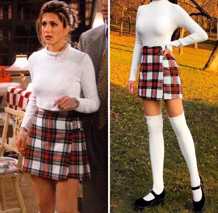 Rachel Green From Friends 90’s Outfits, Clueless Outfits, Tv Show Outfits, Friend Outfits, Retro Outfits, Vintage Outfits, Fashion Outfits, Outfit Retro, Vintage Inspired Outfits
