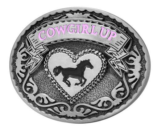 Womens Cowgirl Up Rodeo Western Horse Oval Belt Buckle Boucle de ceinture