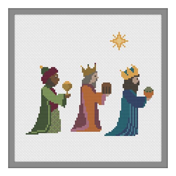 Three Wise Men ~ Christmas Spiritual ~ DIY Counted Cross Stitch Pattern