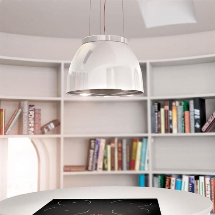 HOTTE Hotte cuisine Airforce suspendue blanc LUNA Ø 45 cm Cuisissimo - hotte de cuisine cm HOTTE Hotte cuisine Airforce suspendue blanc LUNA Ø 45 cm Cuisissimo - hotte de cuisine cm