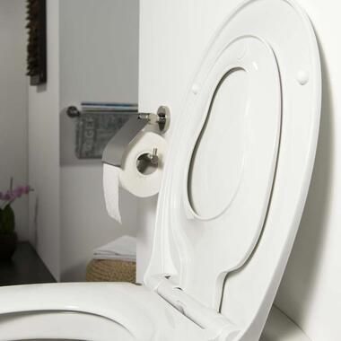 Tiger toiletzitting Tulsa is gemaakt van Thermoplast en is praktisch onbreekbaar. De ingebouwde en uitneembare verkleinde bril is ideaal voor kleine kinderen. Dankzij het SlowClose mechanisme sluit de zitting zacht en geruisloos d Tulsa, Bathroom Hooks, Toilet Paper Holder, Rvs, Products, Cleaning, Gadget