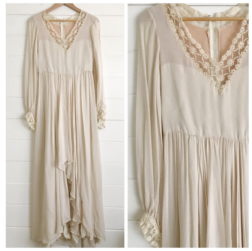 RICHILENE Saks Fifth Avenue Vintage 1970s Wedding Dress | Etsy | 1970s
