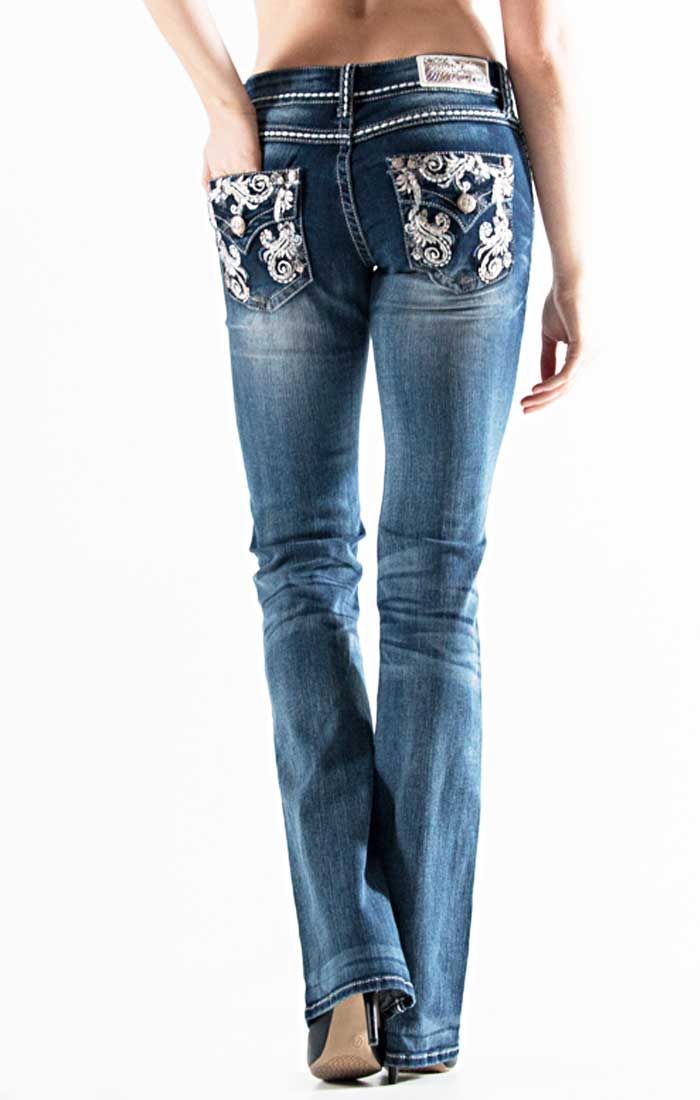 grace in la floral jeans