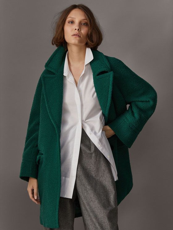 Novedades En Moda De Mujer Massimo Dutti Otoño Invierno 2017 Abrigo Verde Abrigos Ropa