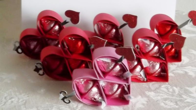 Hershey's kisses Valentines Candy Boxes, Treat Boxes, Valentine Treats
