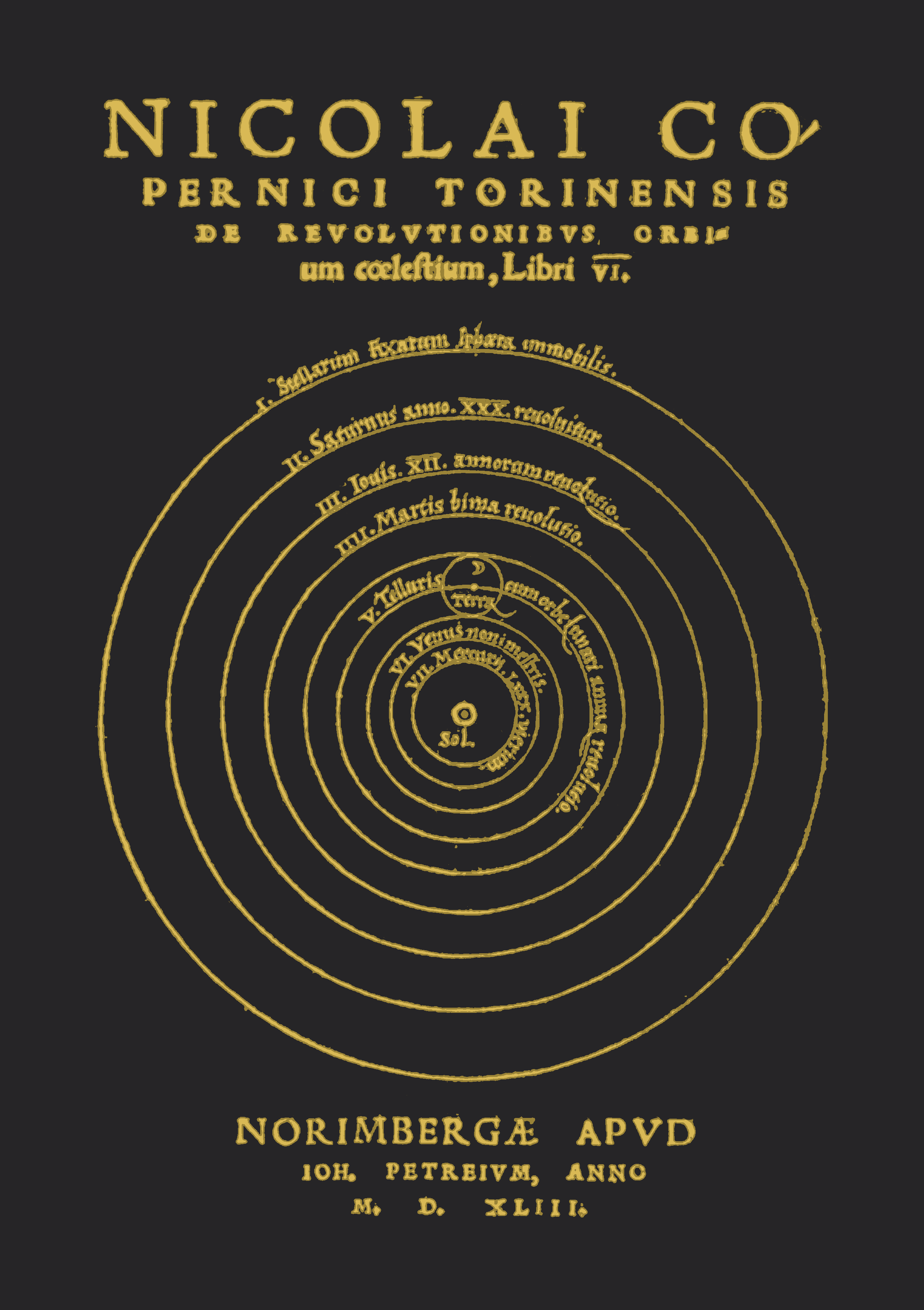 Based on the key illustration from De revolutionibus orbium coelestium (“On the Revolutions of