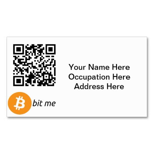 Bitcoin Wallet Qr Code Business Cards Qr Code Business Card