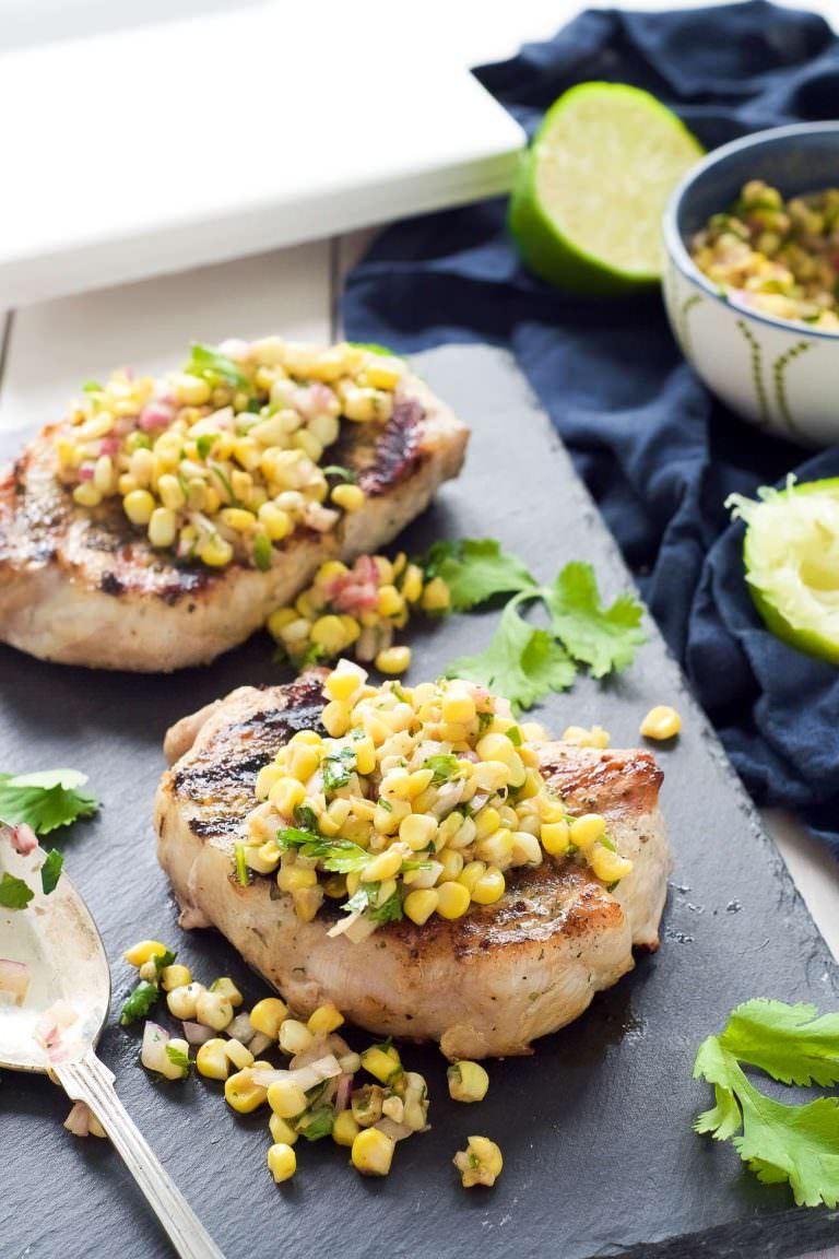 2019 year - Pork Chops with Fresh Corn Salsa 2019 year