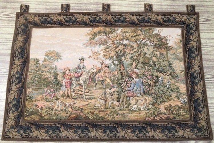 Beautiful Tapestry Picture in Vintage Frame