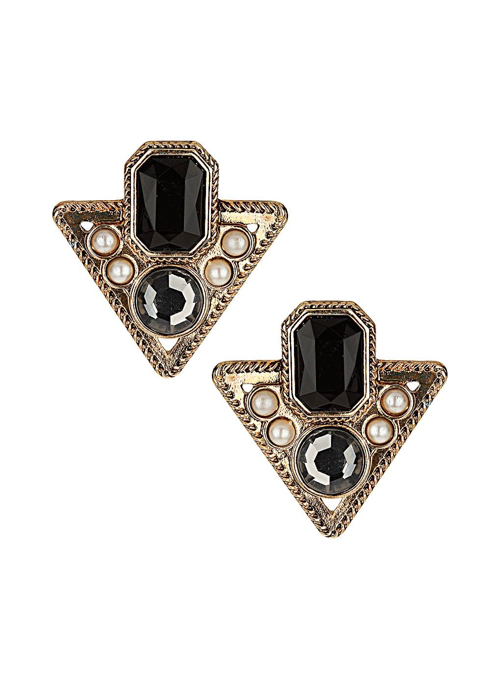 Stone Triangle Studs Womens fashion online, Triangle