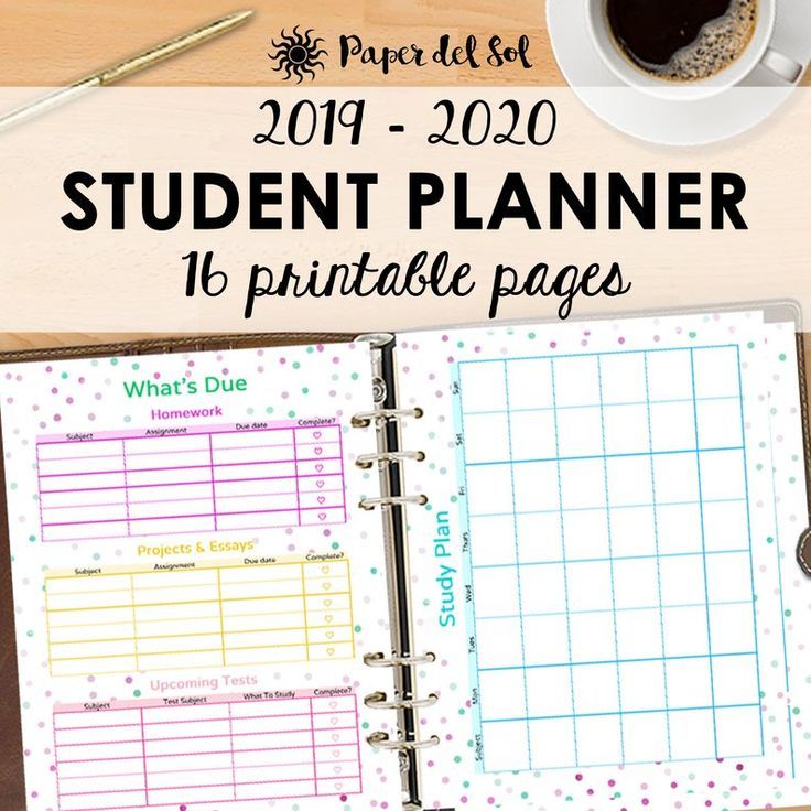 Custom homework planner