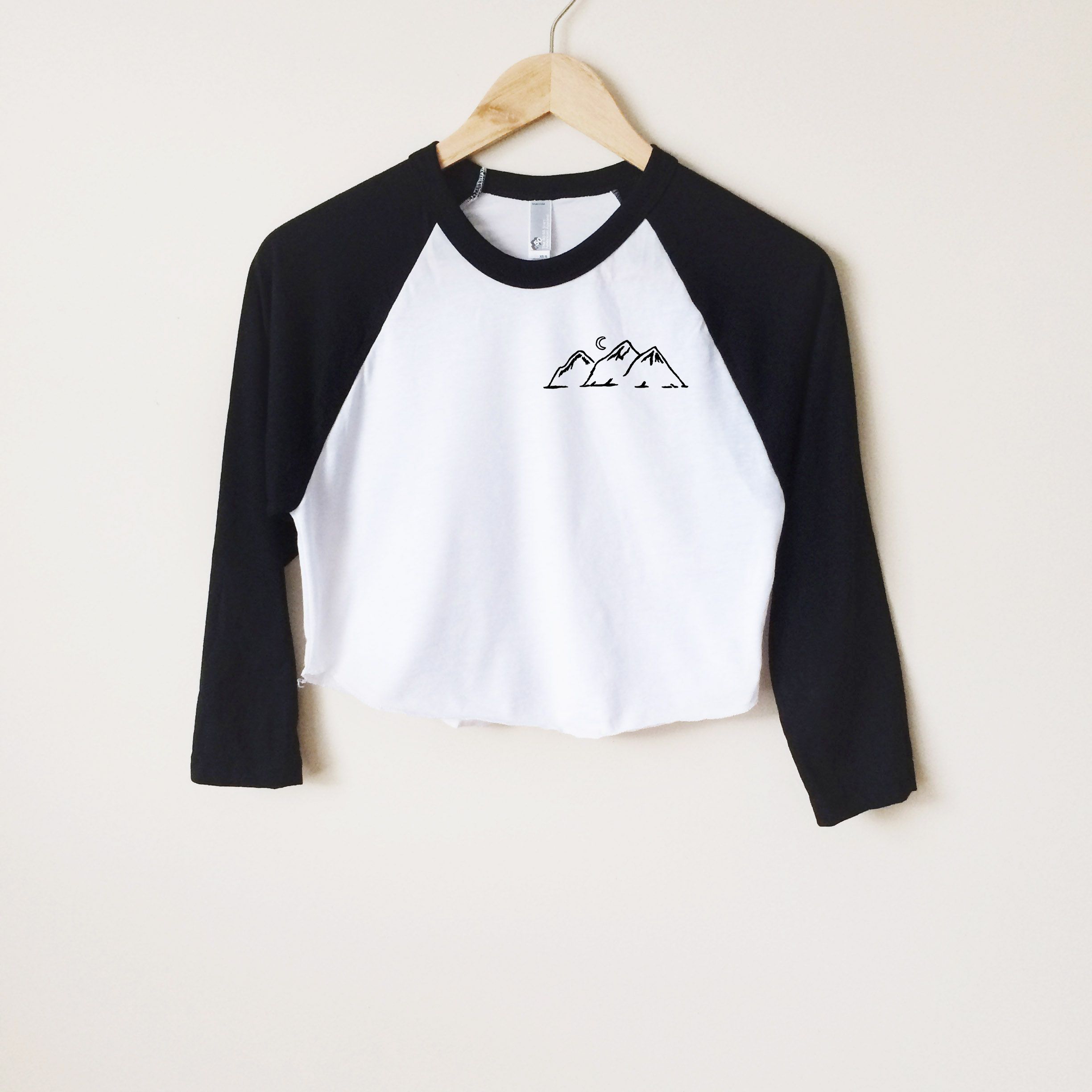 Mountains Raglan Crop Roupas E Customizacao De Roupas
