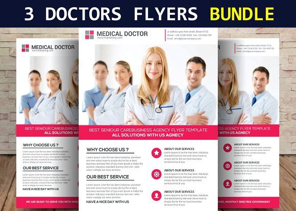 3 medical health care flyers bundle by business templates on health agency flyers