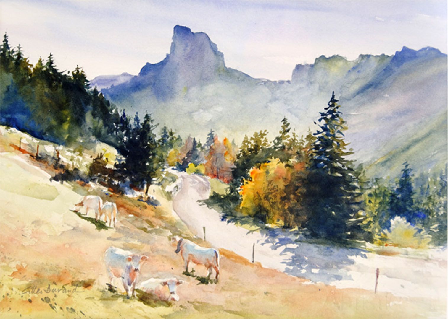 Gilles DURAND French Society of Watercolour Paysage Gilles DURAND French Society of Watercolour Paysage